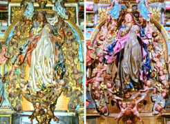 Asunción comparativa restauración Catedral Ourense.png