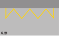 6.21 Zigzag bands (yellow) Designates public bus stop area; prohibited to park; can be used for getting in and out of people, but only if public traffic is not obstructed at all