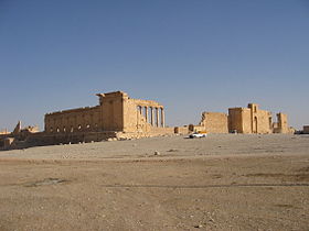 Vue du temple fortifié.