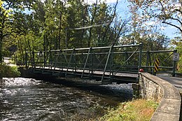 New Hampton Pony Pratt Truss Bridge across the Musconetcong River, view from Rymon Road