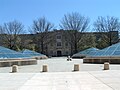 Burruss Hall, from behind