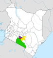 Nairobi County (red) Kajiado County (green) Machakos County (yellow) Kiambu County (purple)