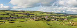 Abbotsbury, gesehen von der Kapelle St. Catherine