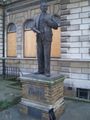 A statue of Clement Attlee outside Limehouse Library in London