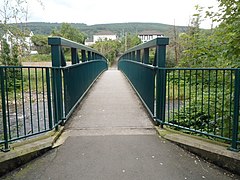 Footbridge across the Taff from Pentrebach to Abercanaid - geograph.org.uk - 3030423.jpg