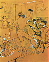 Dancisto nomata „Chocolat“ en „Irish and American bar“ (1896)
