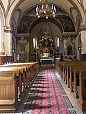 Interiør af romersk-katolske kirke