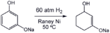 Partial hydrogenation of a resorcinol derivative using a Raney-Nickel catalyst.