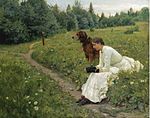 Idyll, porträtt av Sigrun Munthe, 1886