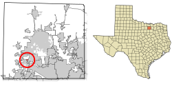 Location of Draper in Denton County, Texas