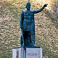 Image 42Monument of Pelagius at Covadonga where he won the Battle of Covadonga and initiated the Christian Reconquista of Iberia from the Islamic Moors. (from History of Portugal)