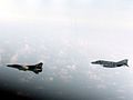 Image 38F-4J of VF-74 with Libyan MiG-23 over Gulf of Sidra in 1981 (from Libya)