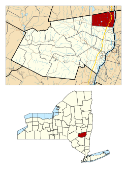 Location in Greene County and the state of New York.