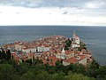 Panoràmica de la turística ciutat adriàtica de Piran