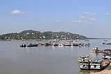 The Irrawaddy as seen from the Yadanabon Bridge looking towards Sagaing