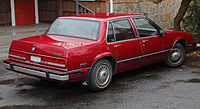 Rear view of 1990-1991 Buick LeSabre Custom sedan