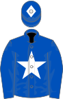 Royal blue, white star and diamond on cap