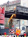 demolition work of bridge Schönhauser Allee / Bornholmer Straße