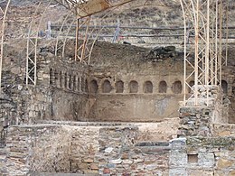 Apodyterium des thermes d'Augusta Bilbilis (Calatayud, Tarraconaise, Espagne).