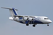 E CityJet Avro RJ85 an der Approche um Findel