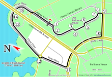 Canberra Australia street circuit track map.svg