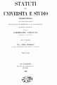 Statuti della Università e studio fiorentino dell'anno 1387, a cura di Alessandro Gherardi, 1881