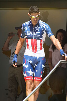 George Hincapie tijdens de Ronde van Frankrijk 2010