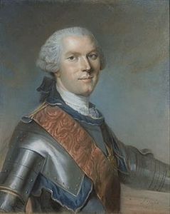 Portrait d'Adrien-Louis de Bonnières, comte de Souastre, duc de Guines, pastel, vers 1765, collection particulière.