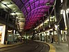 America Plaza station at night, 2019