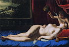 Artemisia Gentileschi, Venus en Cupido