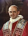 Saint Paul VI (1897-1978), pape. Bras droit de Pie XII, puis archevêque de Milan, il fut élu pape en 1963. Il mena à bien le concile Vatican II, lança de nombreuses réformes et sut maintenir la doctrine malgré de nombreuses critiques.