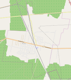 Mapa konturowa Pilawy, blisko centrum na dole znajduje się punkt z opisem „Pilawa”