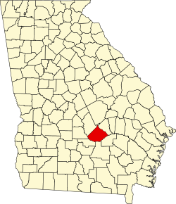 Karte von Telfair County innerhalb von Georgia