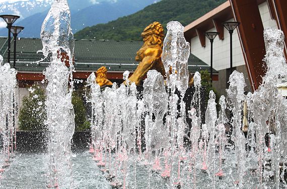 The fountain in Krasnaya Polyana, Sochi