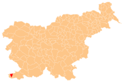 Location of the Municipality of Izola in Slovenia