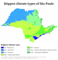 Köppen climate map of São Paulo