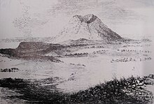 Mt. Elephant, Baucer, 1868, engraving of Mount Elephant