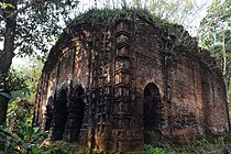 Pancha ratna Shyama Sundara temple – all five pinnacles have fallen