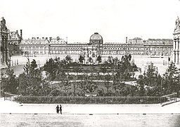 Le palais des Tuileries vu depuis la place du Carrousel sous le Second Empire.