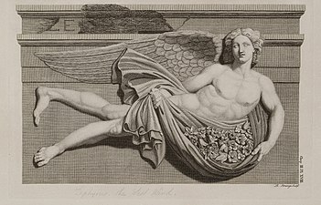 Engraving of Zephyrus.