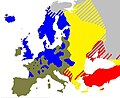 Approximate spread of Protestantism at the Reformation's peak. Crypto-Protestants, Crypto-papists and Crypto-Muslims are not shown.