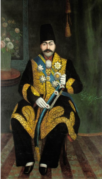 File:A minister of the Qajar court, Qajar Iran, last quarter 19th century.png