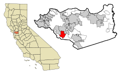 Location in Contra Costa County and the state of California