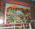 Glass mural with a traditional representation of Kundalpur in a Jain Temple Katni