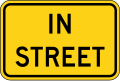 W16-1aP In Street (plaque)