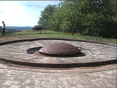 Tourelle de 135 éclipsée (ouvrage du Hackenberg, bloc 9).