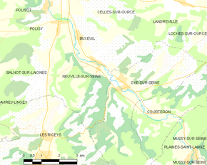 Poziția localității Neuville-sur-Seine