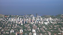 Olivos vu du ciel et le río de la Plata.