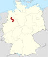 Tyskland, beliggenhed af Osnabrück markeret