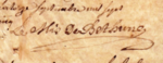 Signature de Armand-Joseph de Béthune